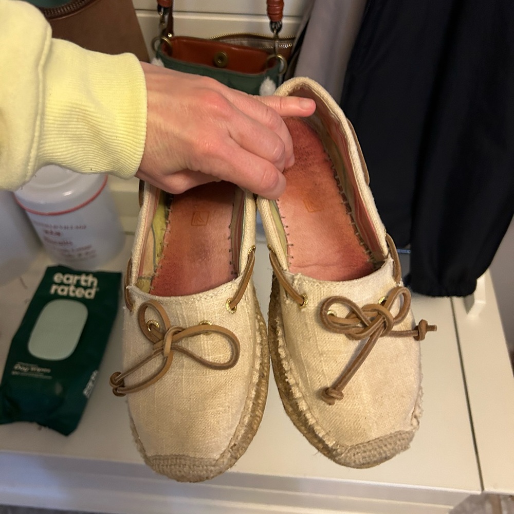 Sperry Espadrille Cream Size 6